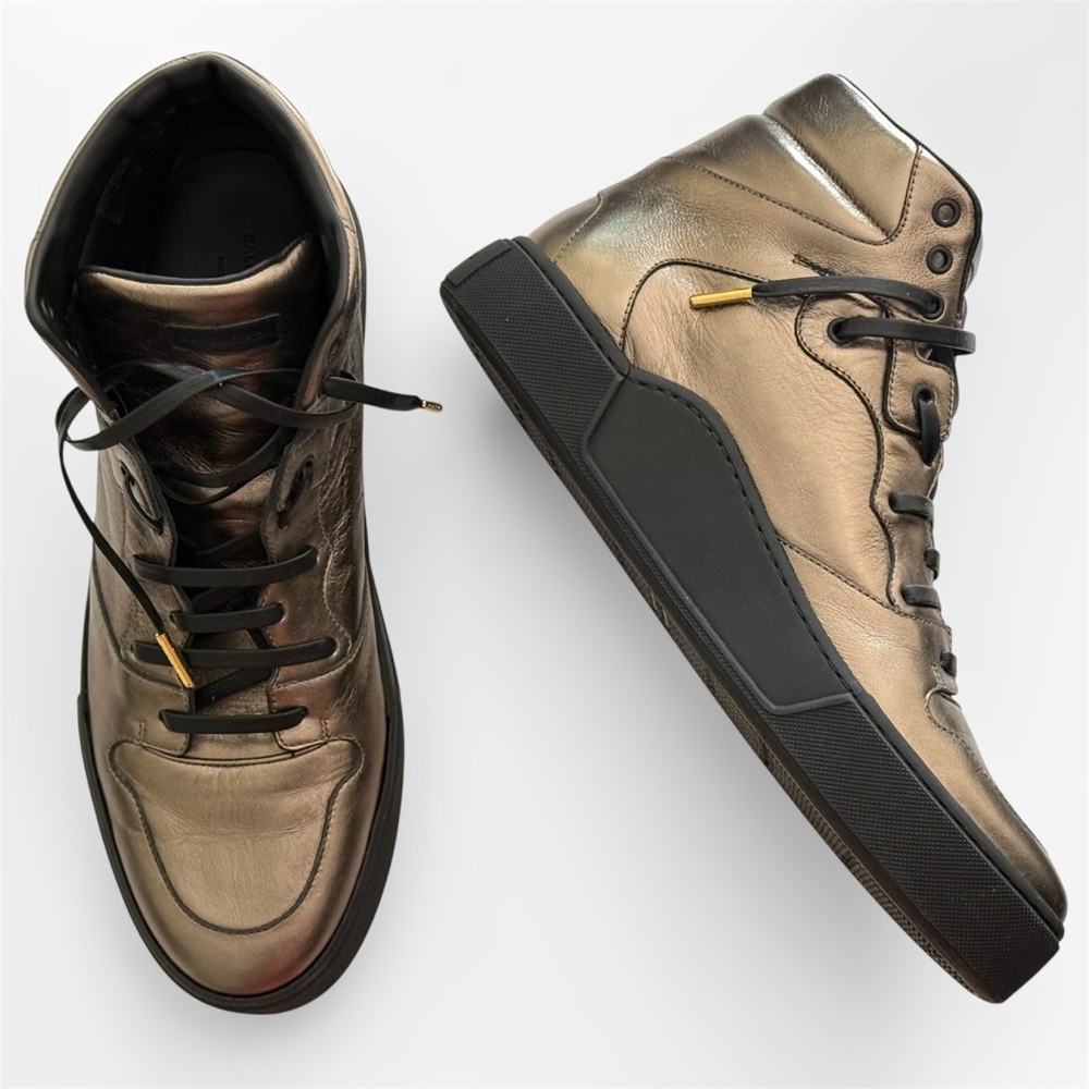 Balenciaga X Vintage Balenciaga Leather Hi-Top Sneakers in Metallic Men's EU 45